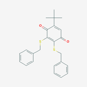 molecular formula C24H24O2S2 B157318 2,3-Dibenzylthio-6-tert-butyl-4-benzoquinone CAS No. 135432-47-2