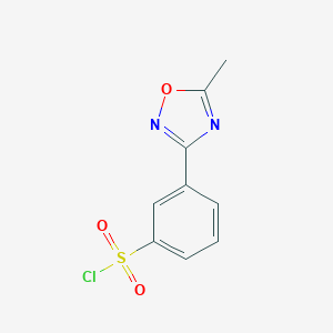 molecular formula C9H7ClN2O3S B157340 3-(5-Methyl-1,2,4-oxadiazol-3-yl)benzenesulfonyl chloride CAS No. 10185-62-3