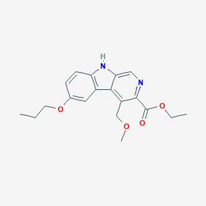 molecular formula C19H22N2O4 B157349 6-Propoxy-4-(methoxymethyl)-beta-carboline-3-carboxylic acid ethyl ester CAS No. 135531-42-9