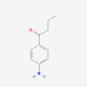 molecular formula C10H13NO B157350 1-Butanone, 1-(4-aminophenyl)- CAS No. 1688-71-7