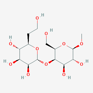 molecular formula C14H26O11 B157356 Methyl 4-O-(6-deoxy-manno-heptopyranosyl)galactopyranoside CAS No. 139978-92-0