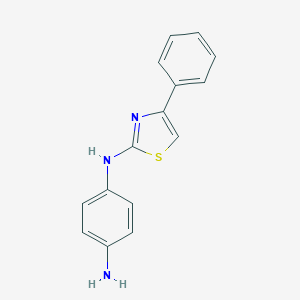 molecular formula C15H13N3S B157357 2-(p-Aminoanilino)-4-phenyl-thiazole CAS No. 1619-40-5