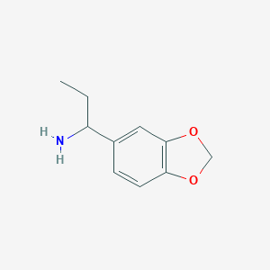 molecular formula C10H13NO2 B157364 1-(2H-1,3-Benzodioxol-5-yl)propan-1-amine CAS No. 127292-42-6
