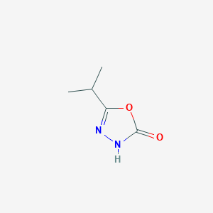 molecular formula C5H8N2O2 B157368 1,3,4-恶二唑-2(3H)-酮，5-(1-甲基乙基)- CAS No. 1711-88-2