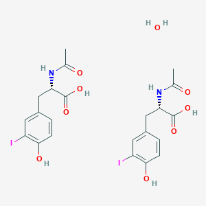 molecular formula C₁₁H₁₄INO₅ B015737 N-乙酰-3-碘-L-酪氨酸半水合物 CAS No. 23277-49-8