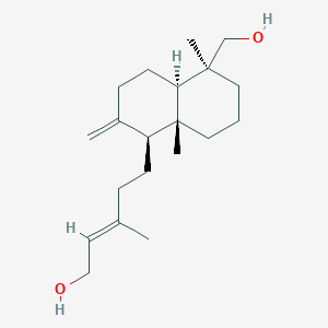 B157372 [1S,8aalpha,(+)]-Decahydro-5beta-[(E)-5-hydroxy-3-methyl-3-pentenyl]-1,4abeta-dimethyl-6-methylene-1-naphthale CAS No. 1857-24-5