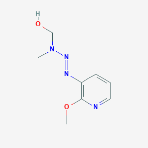molecular formula C8H12N4O2 B157379 Methanol, [3-(2-methoxy-3-pyridinyl)-1-methyl-2-triazenyl]-(9CI) CAS No. 139740-51-5