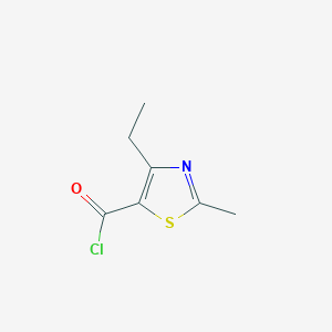 molecular formula C7H8ClNOS B157391 4-Ethyl-2-methyl-1,3-thiazole-5-carbonyl chloride CAS No. 126889-03-0