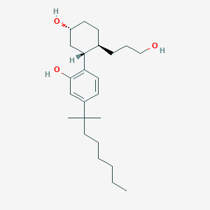 molecular formula C24H40O3 B157407 2-[(1r,2r,5r)-5-Hydroxy-2-(3-hydroxypropyl)cyclohexyl]-5-(2-methyloctan-2-yl)phenol CAS No. 83003-12-7