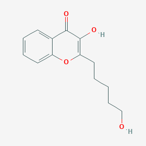 molecular formula C14H16O4 B015744 3-Hydroxy-2-(5-hydroxypentyl)chromen-4-one CAS No. 267400-83-9