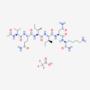 molecular formula C₃₆H₆₃F₃N₁₀O₁₁ B1574777 Tau protein (592-597), Human (TFA) 
