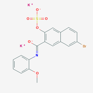 Dipotassium 7-bromo-N-(2-methoxyphenyl)-3-(sulphonatooxy)naphthalene-2-carboxamidate