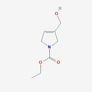 B157509 Ethyl 3-(hydroxymethyl)-2,5-dihydropyrrole-1-carboxylate CAS No. 128259-48-3