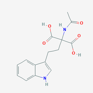 molecular formula C15H16N2O5 B015751 2-乙酰氨基-2-[2-(1H-吲哚-3-基)乙基]丙二酸 CAS No. 408537-42-8
