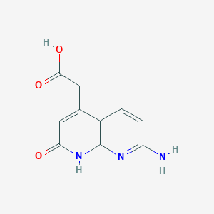 (7-Amino-2-hydroxy[1,8]naphthyridin-4-yl)acetic acid