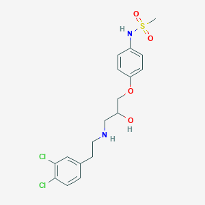 molecular formula C18H22Cl2N2O4S B157515 N-[4-[(2S)-3-[[2-(3,4-dichlorophenyl)ethyl]amino]-2-hydroxypropoxy]phenyl]-methanesulfonamide CAS No. 457897-92-6