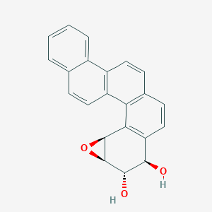 molecular formula C22H16O3 B157517 r-9,t-10-Dihydroxy-t-11,12-oxy-9,10,11,12-tetrahydrobenzo(c)chrysene CAS No. 139237-89-1