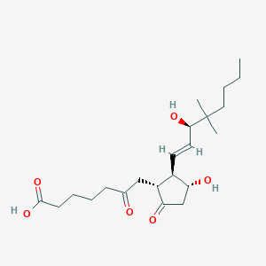 molecular formula C22H36O6 B157522 16,16-dimethyl-6-keto Prostaglandin E1 CAS No. 75874-32-7