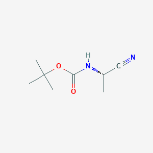 molecular formula C8H14N2O2 B157532 tert-butyl N-[(1S)-1-cyanoethyl]carbamate CAS No. 130013-83-1