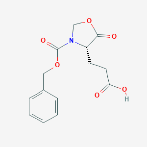 molecular formula C14H15NO6 B015756 (S)-(+)-3-(Benzyloxycarbonyl)-5-oxo-4-oxazolidinepropionic acid CAS No. 23632-67-9