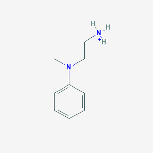 molecular formula C9H15N2+ B157562 2-(N-methylanilino)ethylazanium CAS No. 1664-39-7