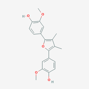 molecular formula C20H20O5 B157569 3,4-Dimethyl-2,5-bis(4-hydroxy-3-methoxyphenyl)furan CAS No. 10035-27-5