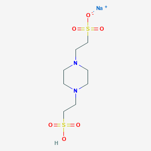 molecular formula C8H17N2NaO6S2 B157575 1,4-Piperazinediethanesulfonic acid, monosodium salt CAS No. 10010-67-0