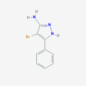 molecular formula C9H8BrN3 B015762 4-溴-3-苯基-1H-吡唑-5-胺 CAS No. 2845-78-5
