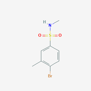 molecular formula C8H10BrNO2S B157639 4-bromo-N,3-dimethylbenzenesulfonamide CAS No. 923148-87-2