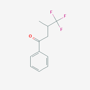 molecular formula C11H11F3O B157641 4,4,4-Trifluoro-3-methyl-1-phenylbutan-1-one CAS No. 1705-16-4