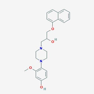 molecular formula C24H28N2O4 B157666 (Phenyl)hydroxynaftopidil CAS No. 132194-31-1
