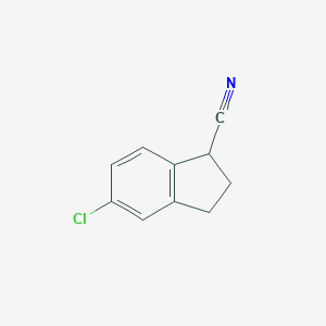 molecular formula C10H8ClN B157671 5-Chloro-2,3-dihydro-1H-indene-1-carbonitrile CAS No. 132205-76-6