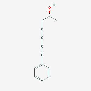 molecular formula C13H12O B157672 4,6-Heptadiyn-2-ol, 7-phenyl-, (2R)- CAS No. 501086-15-3