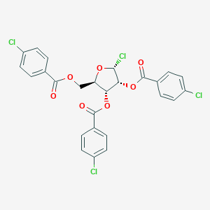 molecular formula C26H18Cl4O7 B015768 [(2R,3R,4R,5R)-5-Chloro-3,4-bis[(4-chlorobenzoyl)oxy]oxolan-2-yl]methyl 4-chlorobenzoate CAS No. 125598-74-5