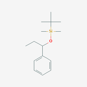molecular formula C15H26OSi B157681 Silane, (1,1-dimethylethyl)dimethyl(1-phenylpropoxy)- CAS No. 136116-42-2