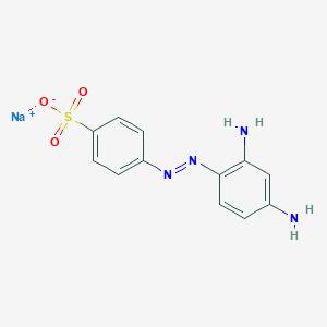 molecular formula C12H11N4NaO3S B157711 Sodium p-[(2,4-diaminophenyl)azo]benzenesulphonate CAS No. 10190-66-6