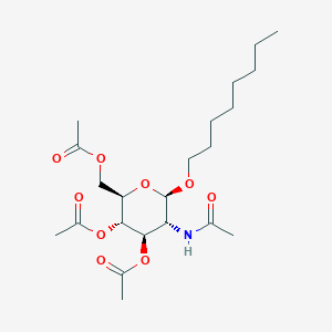 molecular formula C22H37NO9 B015772 Octyl 2-Acetamido-2-deoxy-3,4,6-tri-O-acetyl-beta-D-glucopyranoside CAS No. 173725-22-9