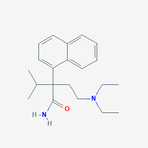 molecular formula C21H30N2O B157724 alpha-Isopropyl-alpha-(2-(diethylamino)ethyl)-1-naphthylacetamide CAS No. 1606-09-3