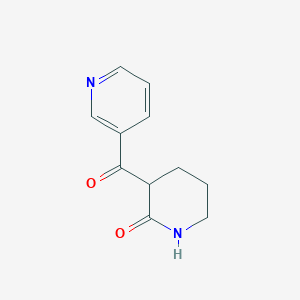 molecular formula C11H12N2O2 B015774 3-(Pyridine-3-carbonyl)piperidin-2-one CAS No. 144751-22-4