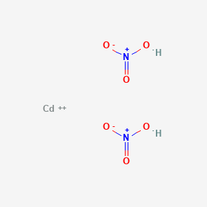 molecular formula CdH2N2O6+2 B157767 Cadmium nitrate tetrahydrate CAS No. 10022-68-1