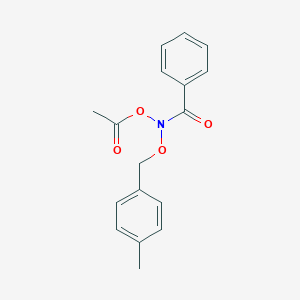 molecular formula C17H17NO4 B157802 N-(Acetyloxy)-N-((4-methylphenyl)methoxy)benzamide CAS No. 139259-94-2