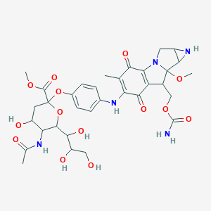 molecular formula C33H41N5O14 B157818 7-N-(4-O-Sialosylphenyl)-9-methoxymitosane methyl ester CAS No. 134136-44-0