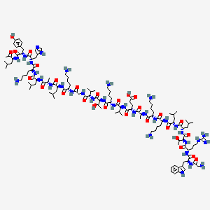  B1578502 H-Gly-Trp-Arg-Thr-Leu-Leu-Lys-Lys-Ala-Glu-Val-Lys-Thr-Val-Gly-Lys-Leu-Ala-Leu-Lys-His-Tyr-Leu-Me 