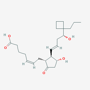 molecular formula C23H36O5 B157865 9-oxo-11alpha,16R-Dihydroxy-17-cyclobutyl-5Z,13E-dien-1-oic acid CAS No. 212310-16-2
