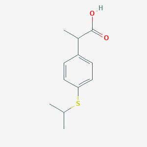 molecular formula C12H16O2S B157895 alpha-Methyl-4-((1-methylethyl)thio)benzeneacetic acid CAS No. 129602-93-3