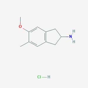 molecular formula C11H16ClNO B157914 5-Methoxy-6-methyl-2-aminoindane hydrochloride CAS No. 132980-17-7