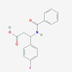 molecular formula C16H14FNO3 B157933 3-Benzamido-3-(4-fluorophenyl)propanoic acid CAS No. 1647-94-5