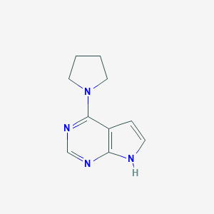 molecular formula C10H12N4 B015796 6-吡咯烷基-7-脱氮嘌呤 CAS No. 90870-68-1