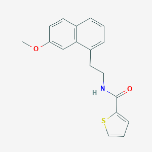 molecular formula C18H17NO2S B157994 2-Thiophenecarboxamide, N-(2-(7-methoxy-1-naphthalenyl)ethyl)- CAS No. 138112-93-3