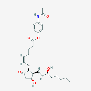 molecular formula C28H39NO6 B158021 9-OXO-11alpha,15S-DIHYDROXY-PROSTA-5Z,13E-DIEN-1-OIC ACID, (4-ACETYLAMINO) PHENYL ESTER CAS No. 57790-52-0